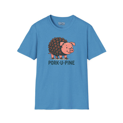 Pork-U-Pine T-shirt*Flat*Heather Sapphire