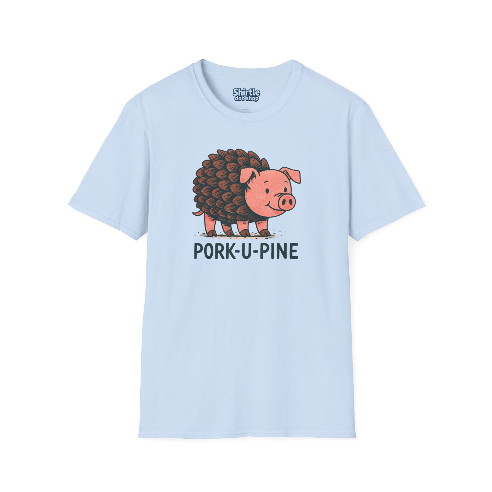 Pork-U-Pine T-shirt*Flat*Light Blue