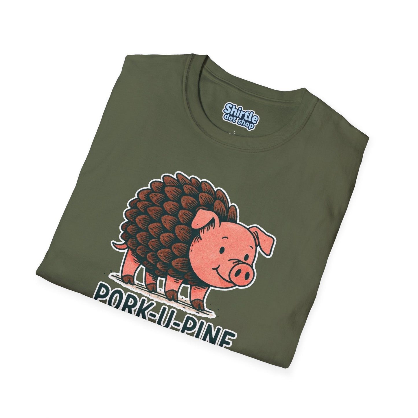 Pork-U-Pine T-shirt*Folded*Military Green