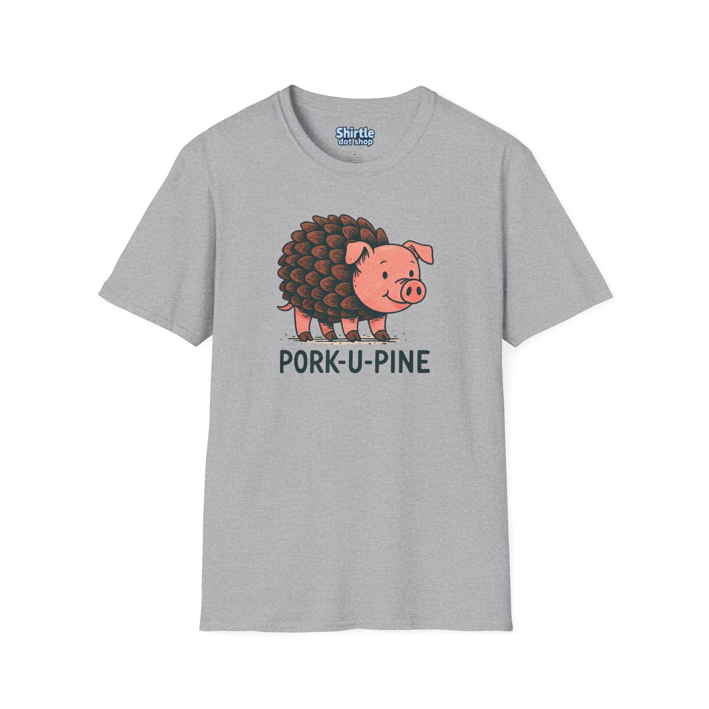 Pork-U-Pine T-shirt*Flat*Sport Grey