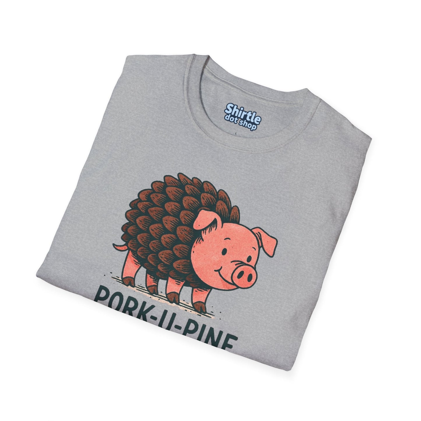 Pork-U-Pine T-shirt*Folded*Sport Grey