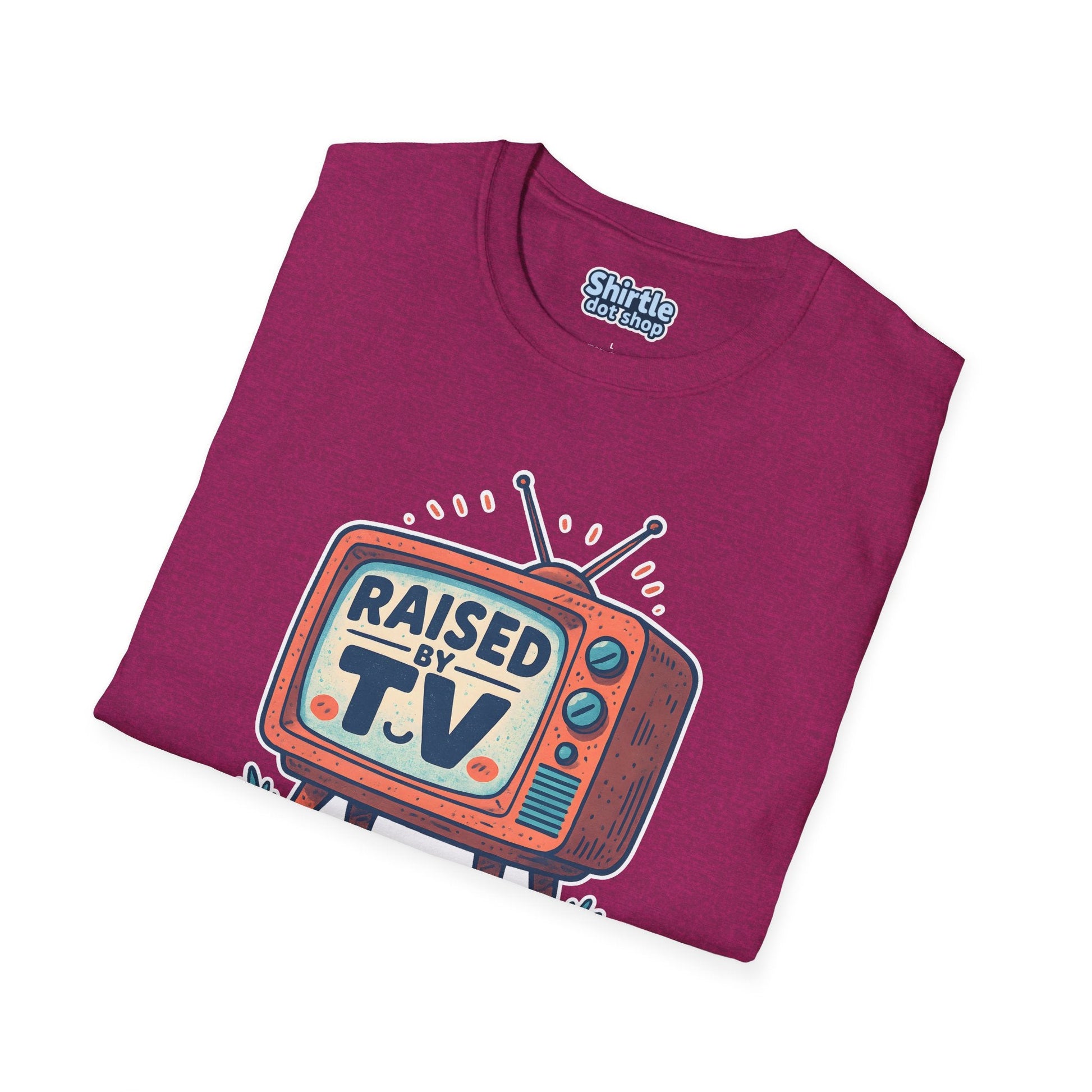 Raised by T.V. T-shirt*Folded*Antique Heliconia