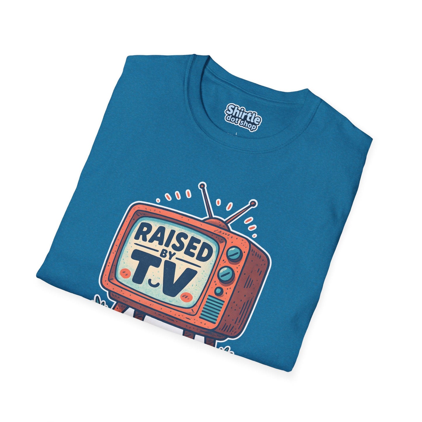 Raised by T.V. T-shirt*Folded*Antique Sapphire