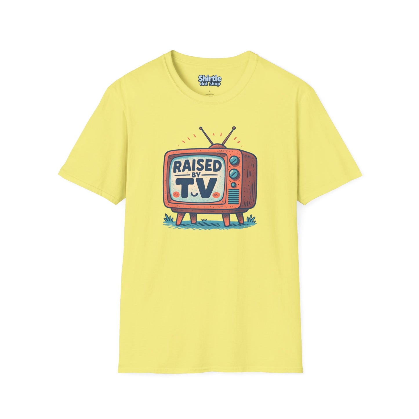 Raised by T.V. T-shirt*Flat*Cornsilk