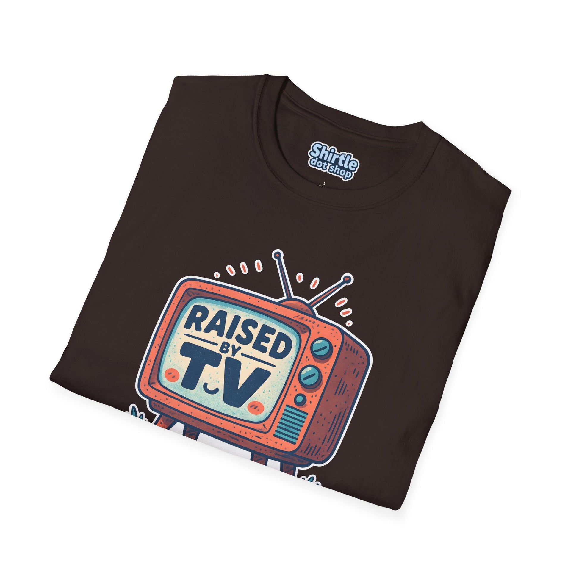 Raised by T.V. T-shirt*Folded*Dark Chocolate