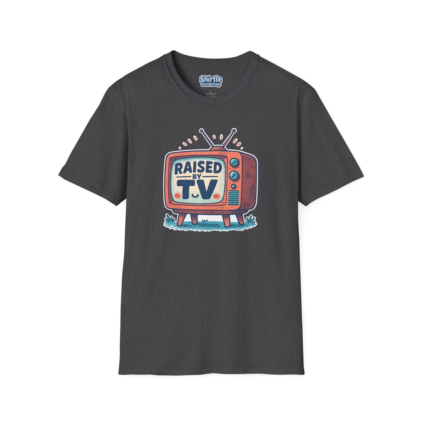 Raised by T.V. T-shirt*Flat*Dark Heather