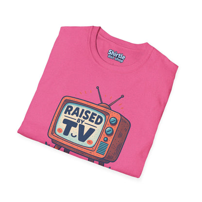 Raised by T.V. T-shirt*Folded*Heather Heliconia