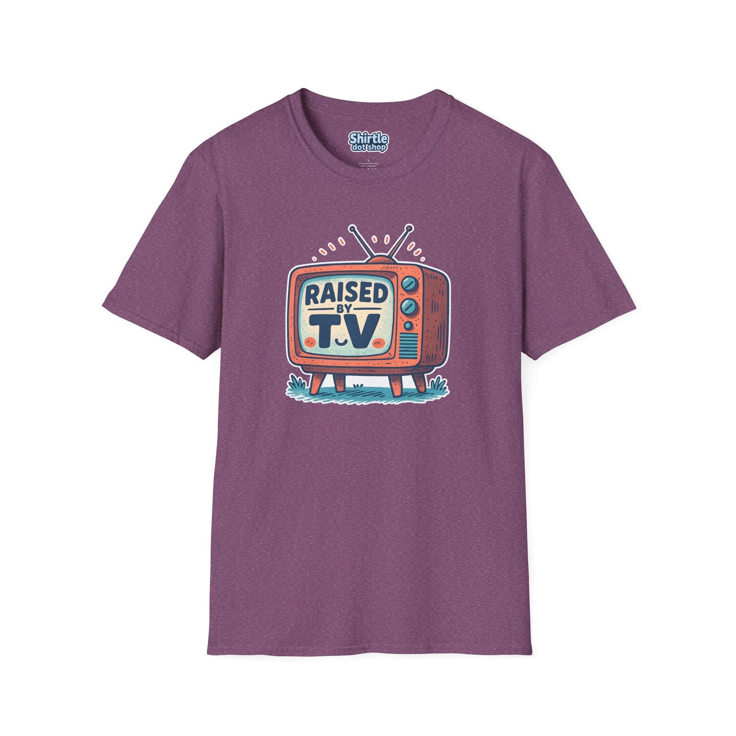 Raised by T.V. T-shirt*Flat*Heather Maroon