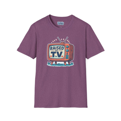 Raised by T.V. T-shirt*Flat*Heather Maroon