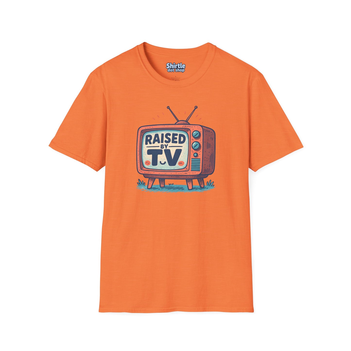 Raised by T.V. T-shirt*Flat*Heather Orange