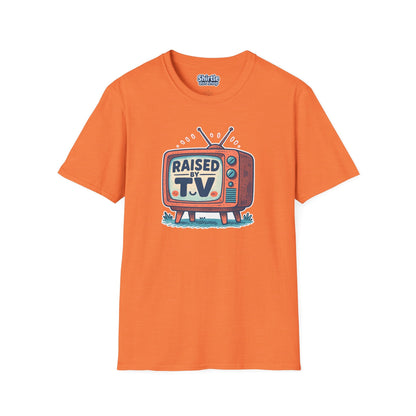 Raised by T.V. T-shirt*Flat*Heather Orange