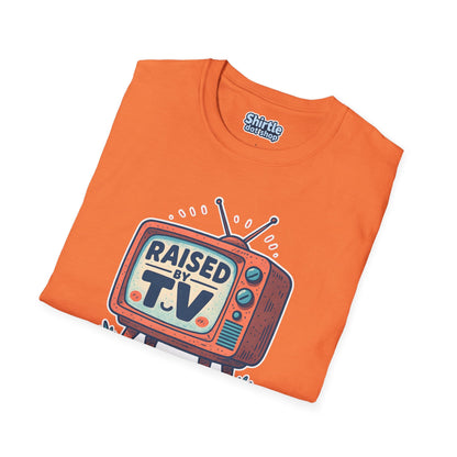Raised by T.V. T-shirt*Folded*Heather Orange