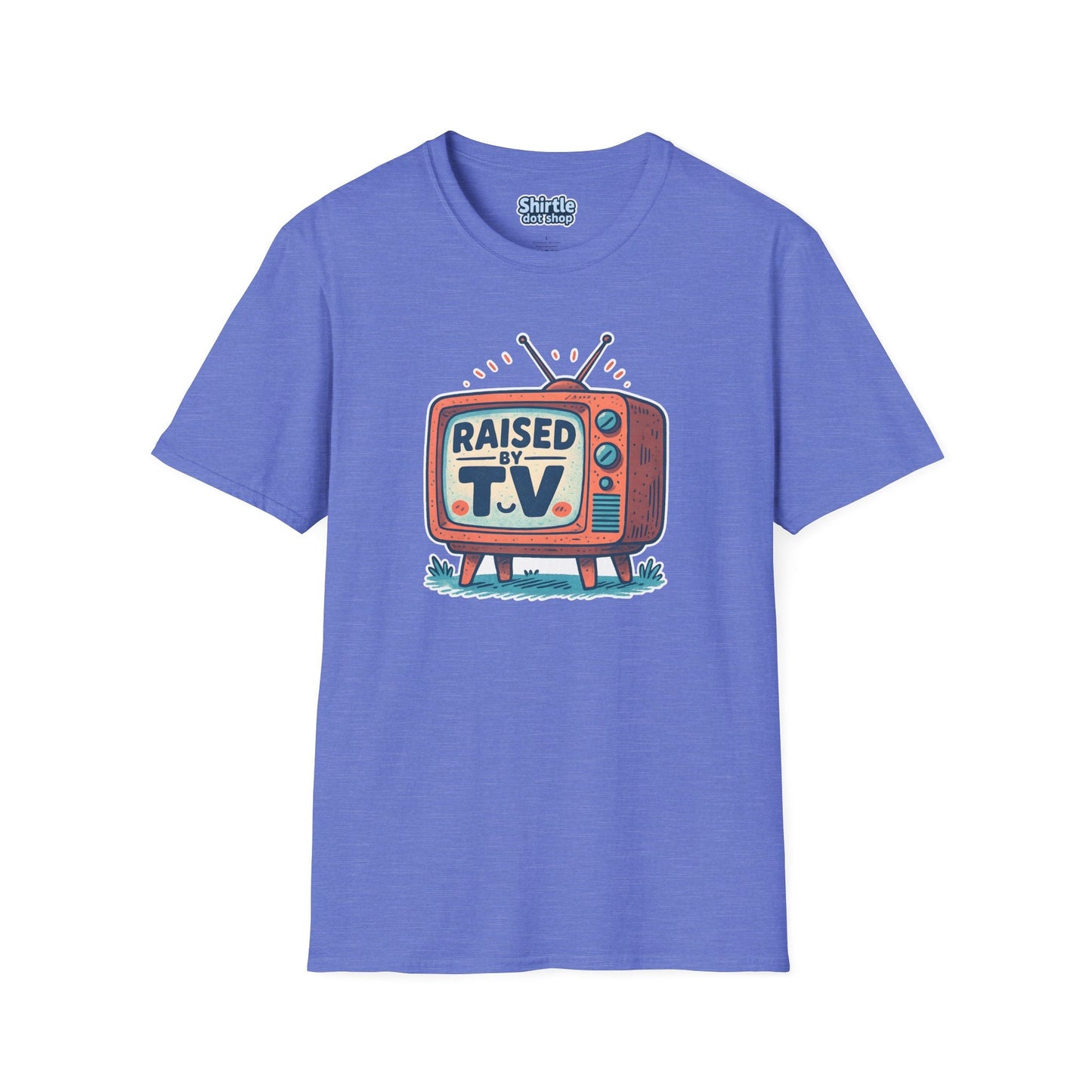 Raised by T.V. T-shirt*Flat*Heather Royal