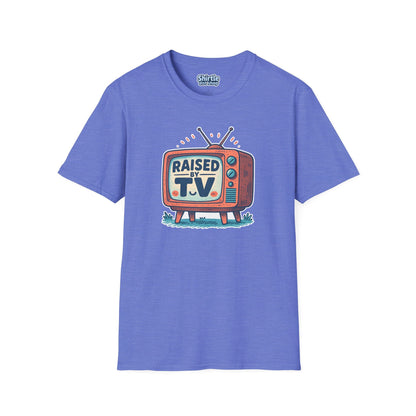 Raised by T.V. T-shirt*Flat*Heather Royal
