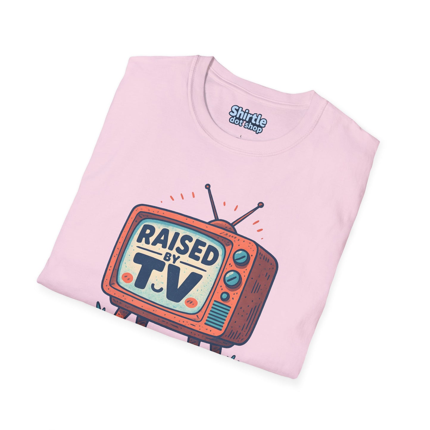 Raised by T.V. T-shirt*Folded*Light Pink