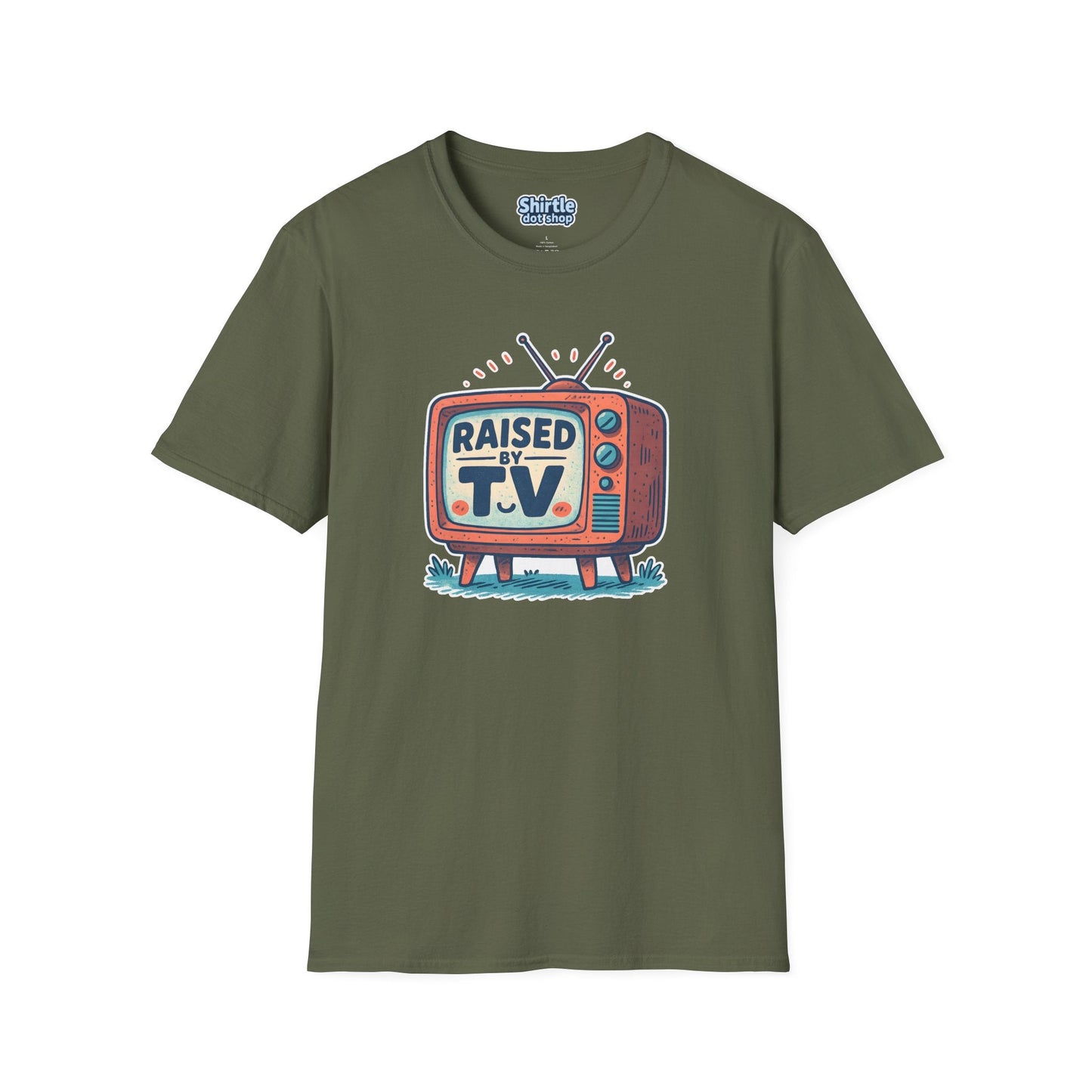 Raised by T.V. T-shirt*Flat*Military Green