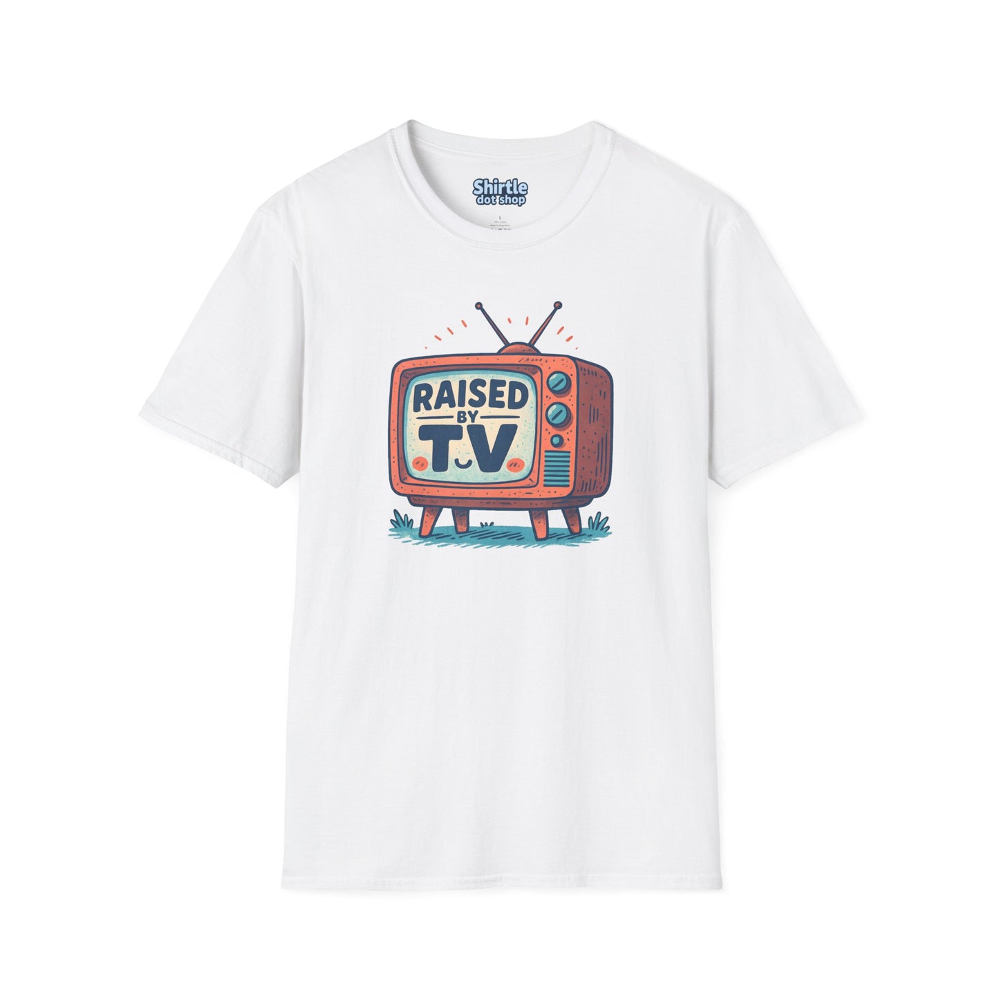 Raised by T.V. T-shirt*Flat*White