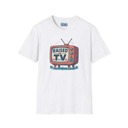 Raised by T.V. T-shirt*Flat*White
