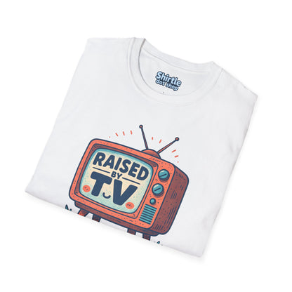 Raised by T.V. T-shirt*Folded*White